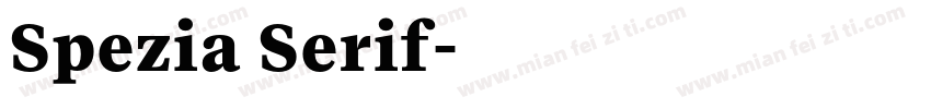 Spezia Serif字体转换
